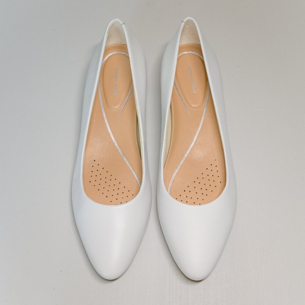 Easy Spirit Caldise Leather Low Heel Dress Shoes in White